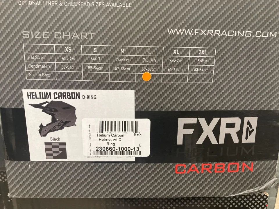 Fxr Helium Carbon Helmet Size: L (59-60Cm) deal !!
