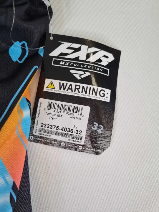 Fxr Podium Mad Skills Motocross Pants Combo Size: 32