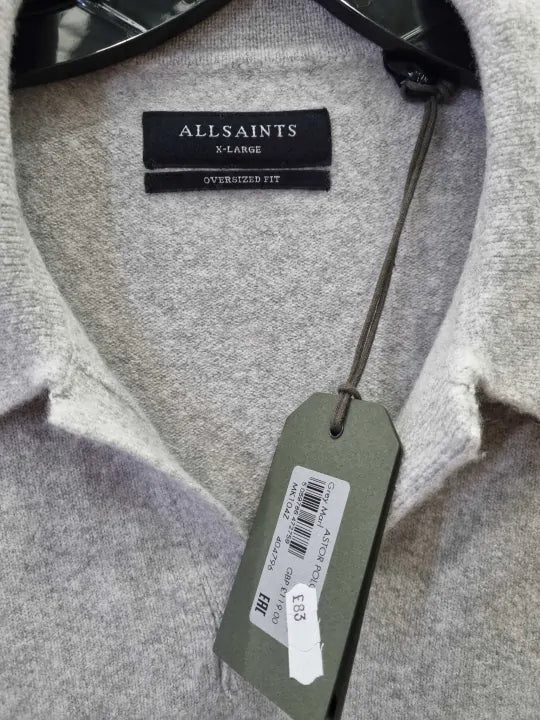 Allsaints Astor Long Sleeve Polo Size: Xlarge