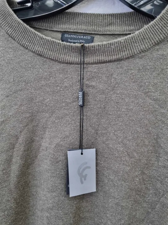 Gianni Feraud Sage Crew Neck Jumper Size: Large
