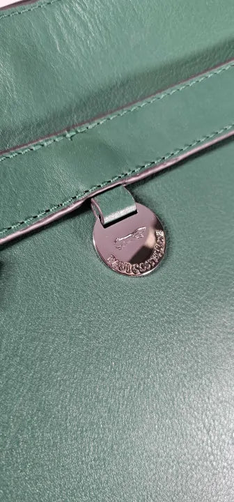 Genuine Paul Costelloe Green Medium Leather Tote Handbag Size: Medium