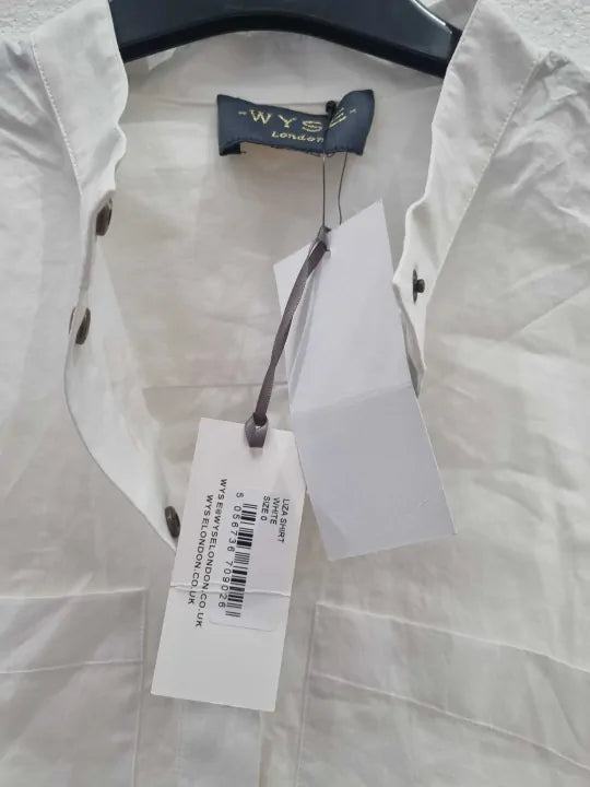 Wyse White Liza Shirt Size: 0