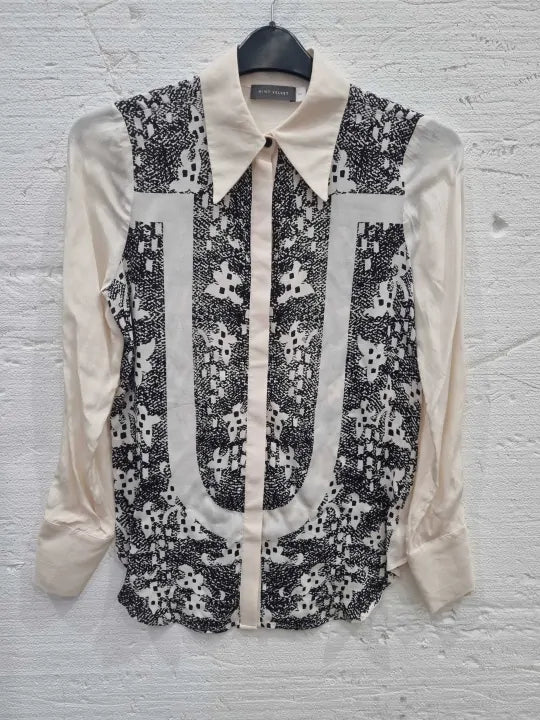 Mint Velvet Lace Print Shirt Size: Xsmall