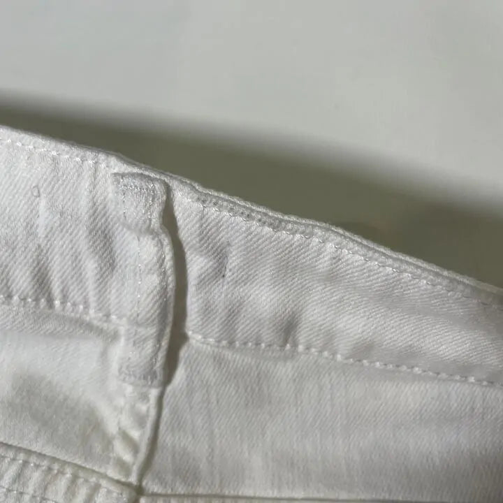 Whistles-007032993 White-32-White-White Stretch Slim Frayed Jeans Size: 32