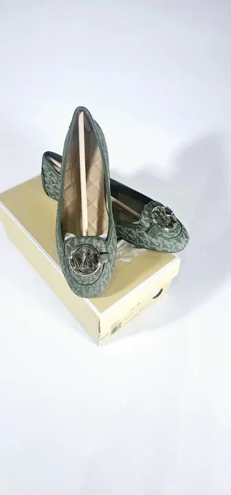 Michael Kors / Lillie Monogram-Pattern Leather Moccasins Size: US 9M / UK 6.5