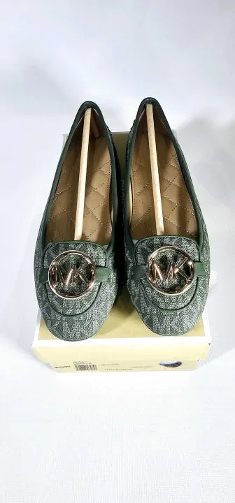 Michael Kors / Lillie Monogram-Pattern Leather Moccasins Size: US 9M / UK 6.5