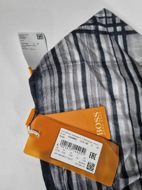 Hugo Boss Medium Blue Nyles Scarf Size: One Size