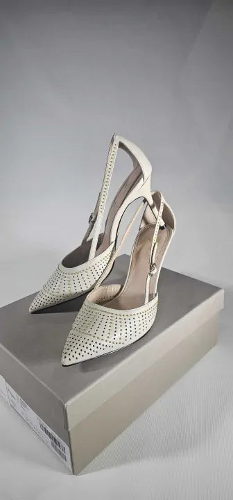Marella Alessio Bianco Heels Size: 39