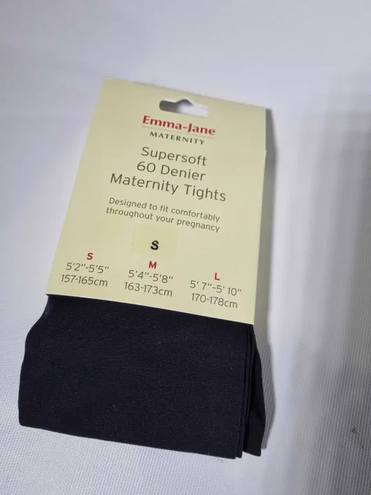 Emma Jane Supersoft Maternity Patterned 60 Denier Tights Size: Small