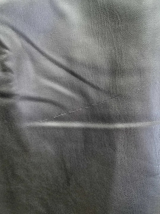 Mango Black Leather-Effect Straight Trousers Size: Eur 38