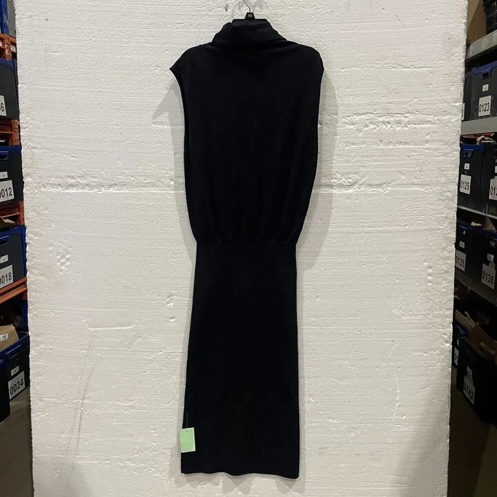 Reiss-29542320-Xs-Black-Black Cici Roll Neck Midi Dress Size: Xs