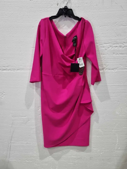 Joseph Ribkoff Pink Fitted Midi Dress Size: Uk 8