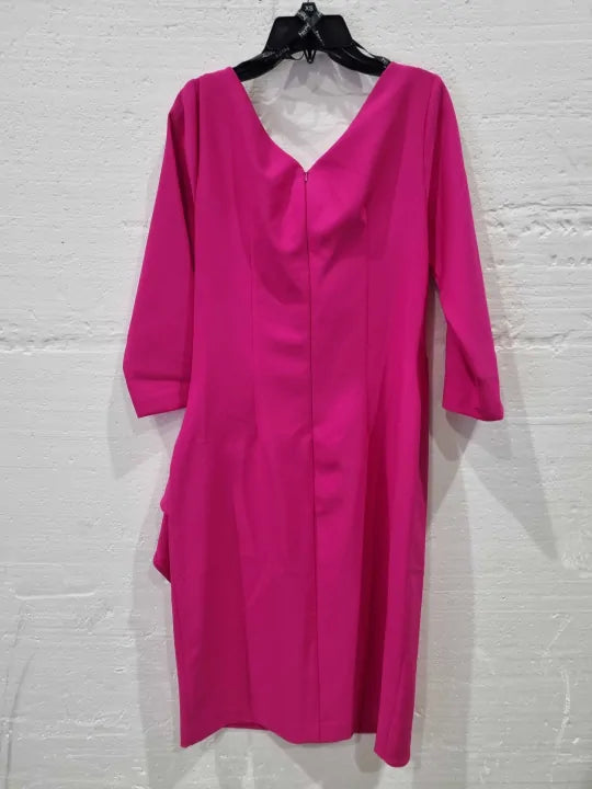 Joseph Ribkoff Pink Fitted Midi Dress Size: Uk 8