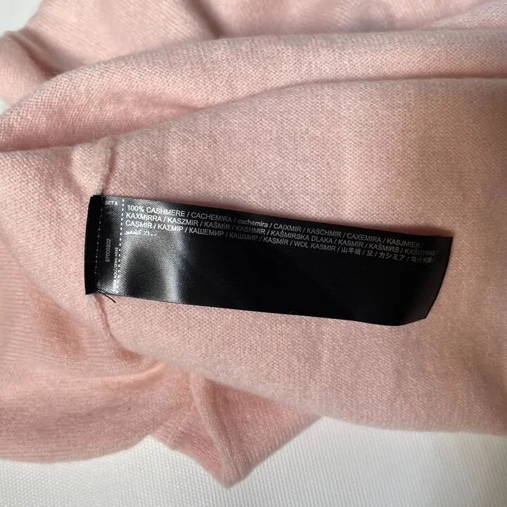 Mango-57005802-81-20-Pink-Pastel Pink Cashmere Turtleneck Jumper Size: Small