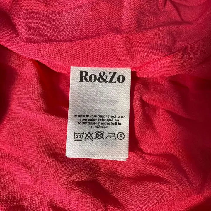 Ro & Zo-Rz1076-14-Pink-Pink Hanky Hem Dress Size: Uk 14