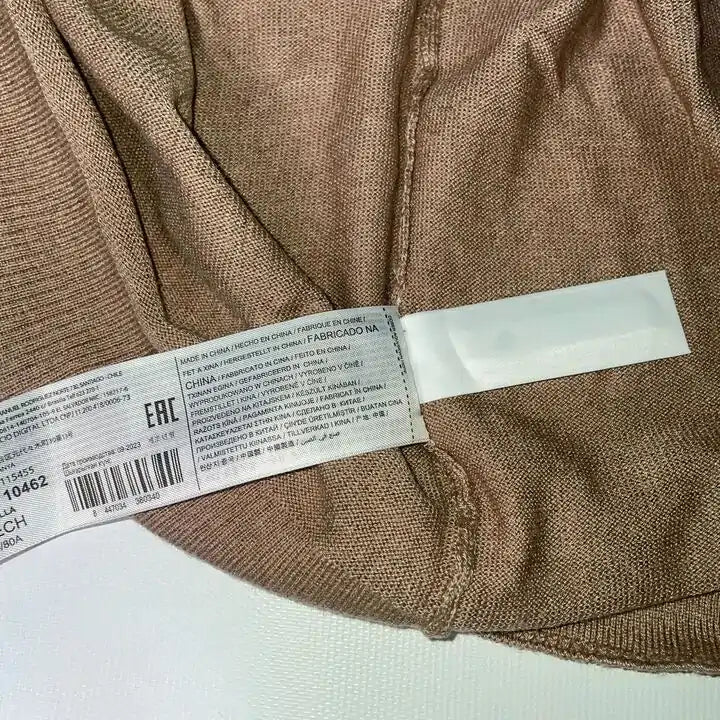 Mango-67110462-09-Xs-Brown-Camel Luca Cashmere Blend Sweater Size: Xsmall