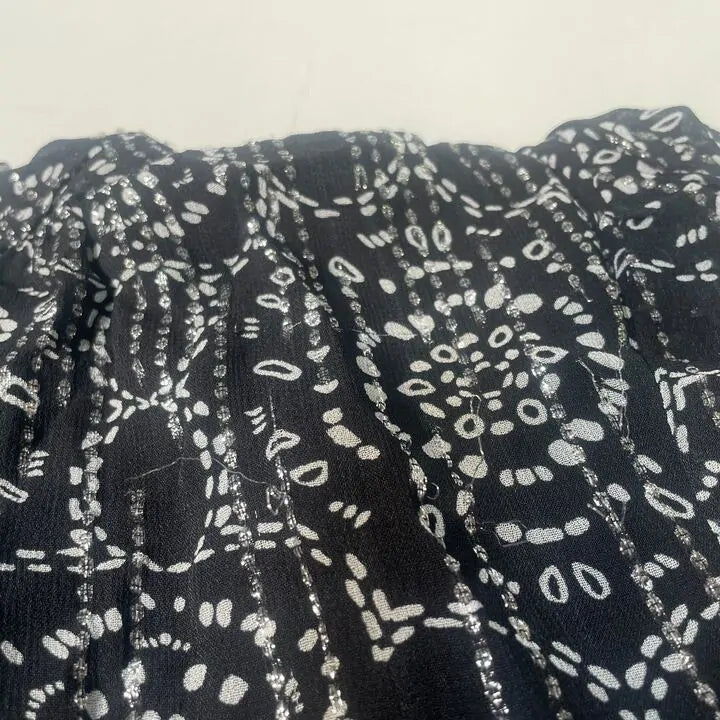 Mint Velvet-28472 Navy-S-Black Metallic Mini Dress Size: Small