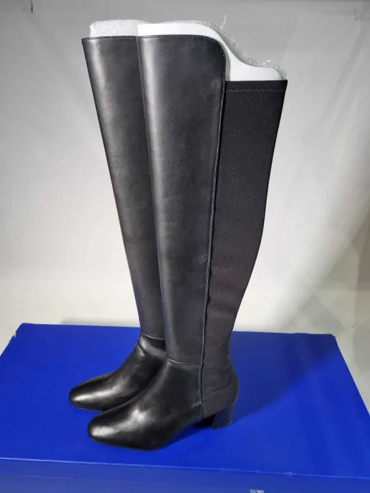 Stuart Weitzman Slate Grey Gillian 60 City Stretch Suede Boot Size: Uk 5