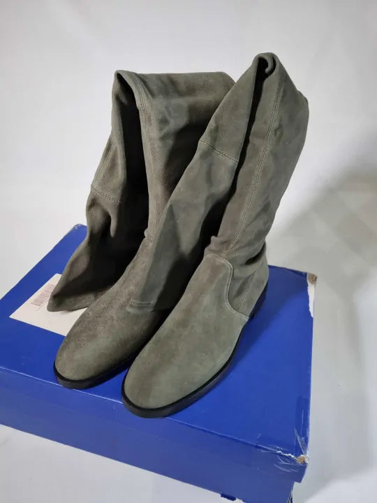 Stuart Weitzman Khaki Suede Jocey City Over The Knee Boots Size: Eur 38.5