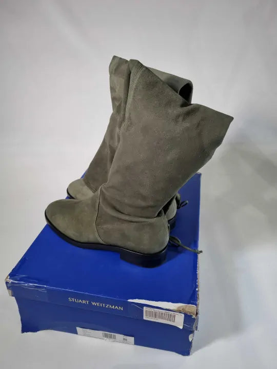 Stuart Weitzman Khaki Suede Jocey City Over The Knee Boots Size: Eur 38.5