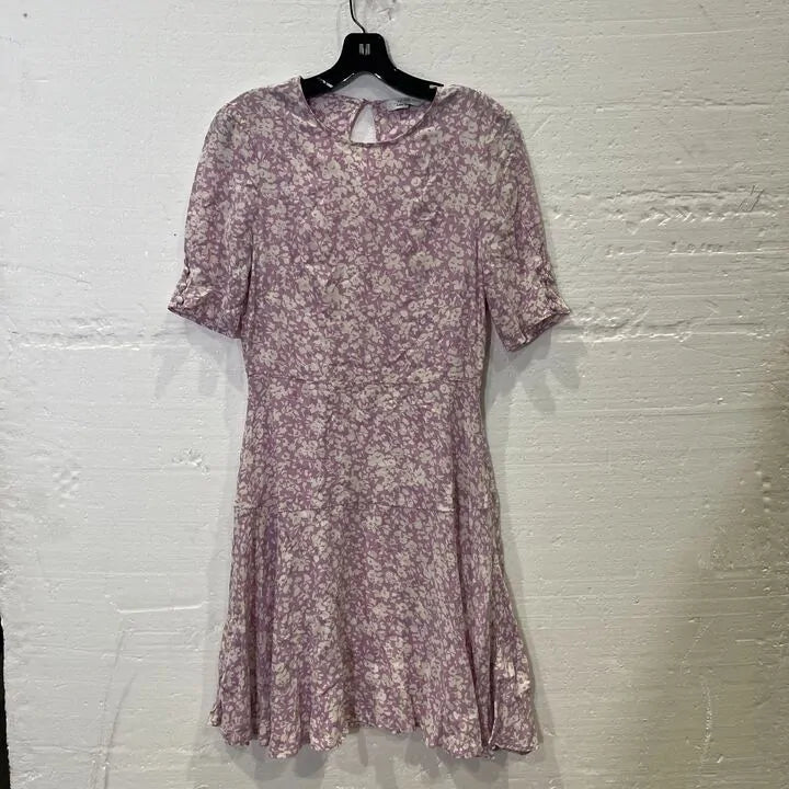 & Other Stories-1152295002 Purple-6-purple-lilac Printed Mini Skater Dress Size: Uk 6