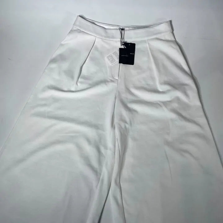 Emporio Armani - White High Waisted Trousers Size: Uk 14/Eu 44