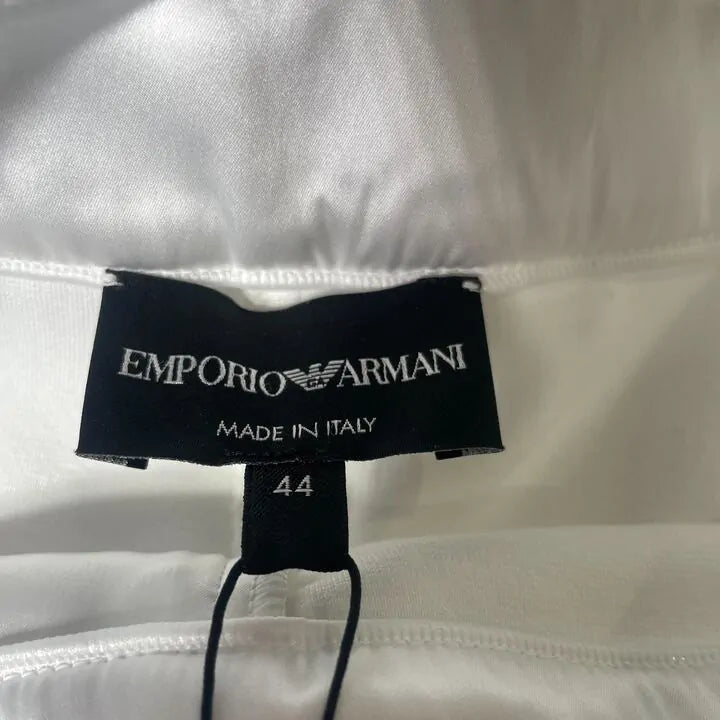 Emporio Armani - White High Waisted Trousers Size: Uk 14/Eu 44