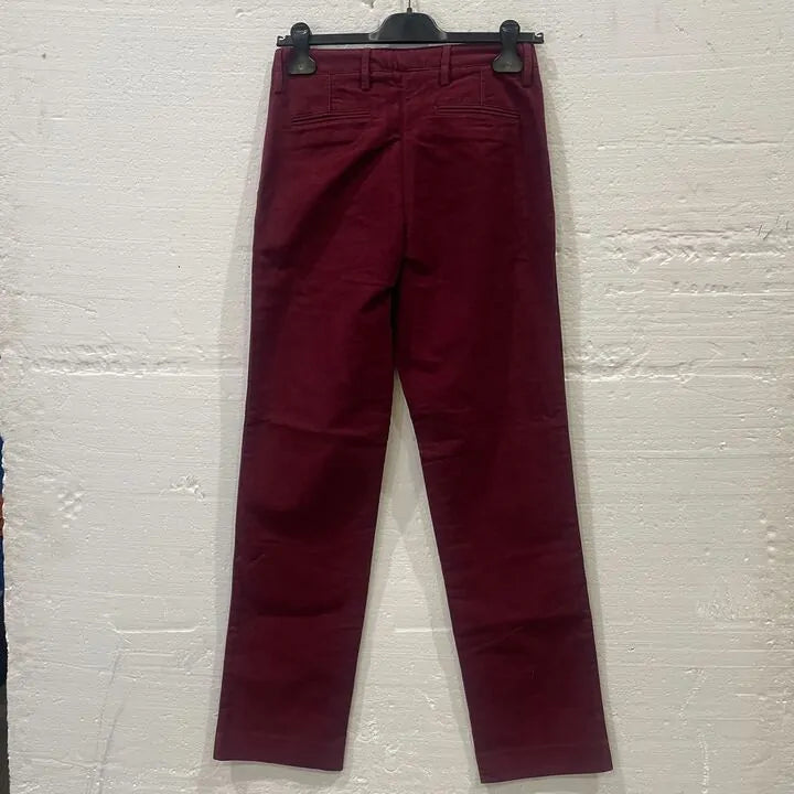 Schöffel-20-4162-2970-8-Brown-Burgundy Stretch Moleskin Trousers Size: Uk 8
