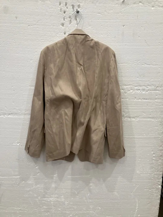 Sand Antonella Linen Blend Blazer Size: Uk 12