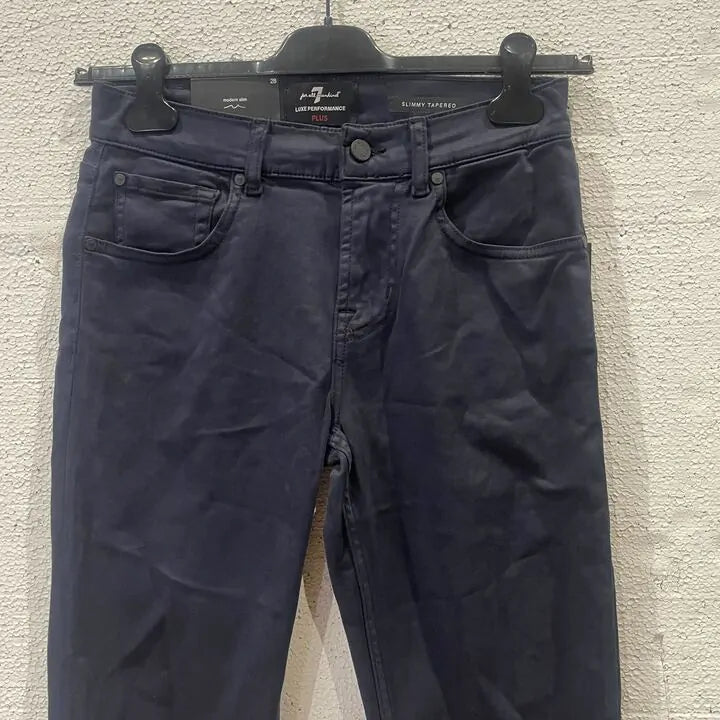 7 For All Mankind-Smxv600-28-Dark Blue Slimmy Tapered Stretch Jeans Size: 28