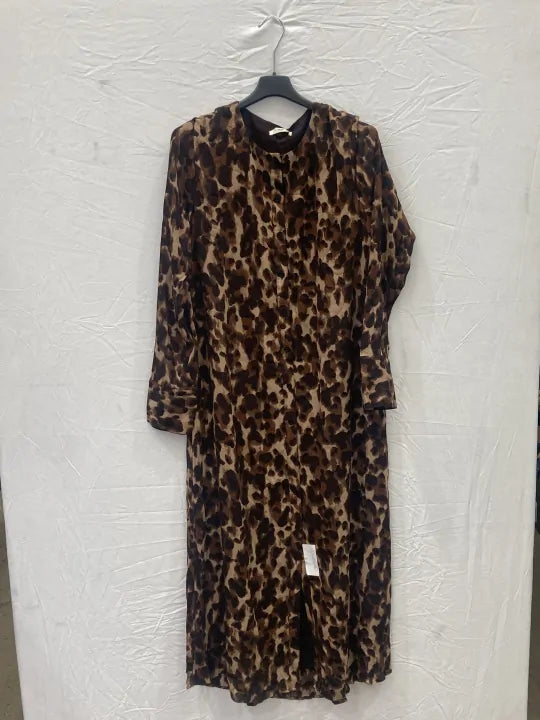 Hush-009777-4448-14-Multi-Brown Leopard Nataliyah Dress-Multi Size: UK 14