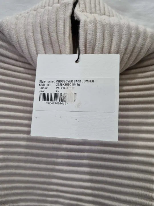 Victoria Beckham Cross Back Wool Turtleneck Sweater Size: Xsmall