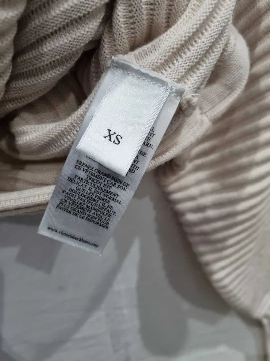 Victoria Beckham Cross Back Wool Turtleneck Sweater Size: Xsmall