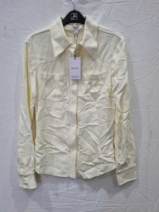 Reiss Billie Long Sleeve Jersey Shirt Size: UK 10