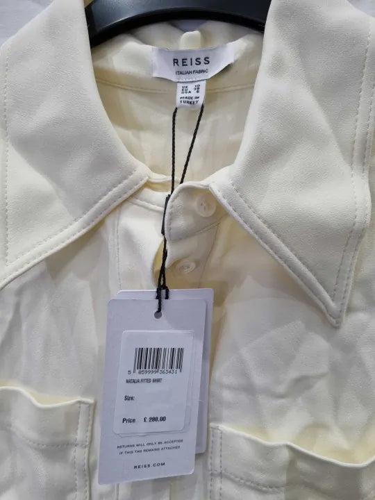 Reiss Billie Long Sleeve Jersey Shirt Size: UK 10