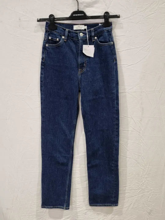 & Other Stories Keeper Cotton Straight Cropped Jeans Size: Eur 25/30