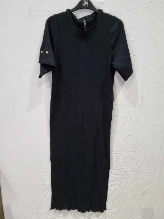 Mother Of Pearl Black Pearl Embellished T-Shirt Dress Size: Small
