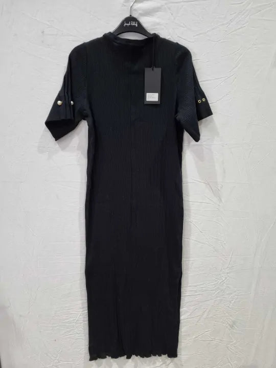 Mother Of Pearl Black Pearl Embellished T-Shirt Dress Size: Small