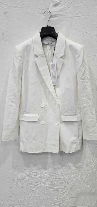 Iro - Ecru Linen Blend Litta Blazer - Cream Size: 38