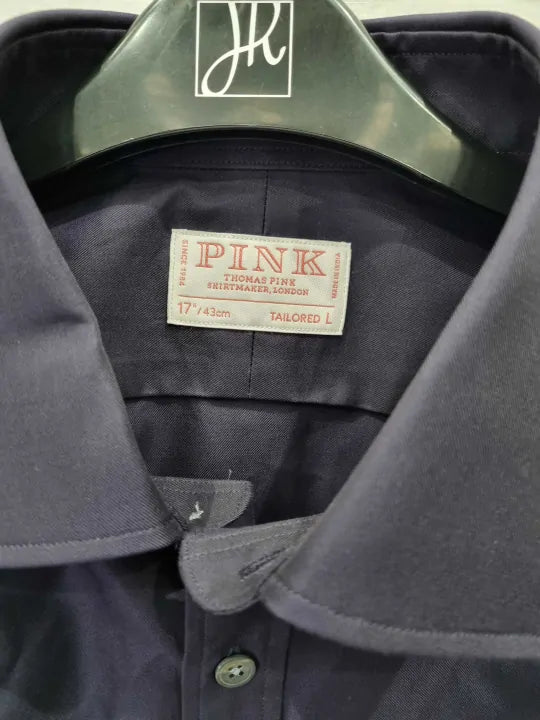Thomas Pink Slim Fit Smart Casual Shirt Size: 17'/43Cm
