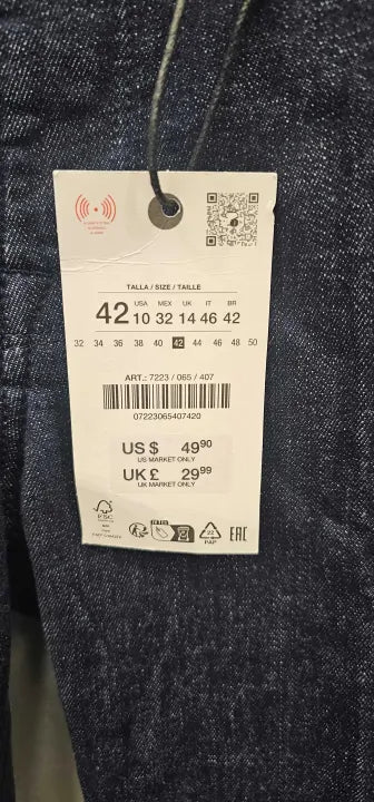 The Zw Collection Bootcut Mid-Waist Side Stripe Jeans Size: Eu42