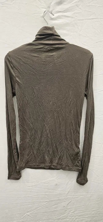 Mango - Green Modal Turtleneck T-Shirt - Green Size: M