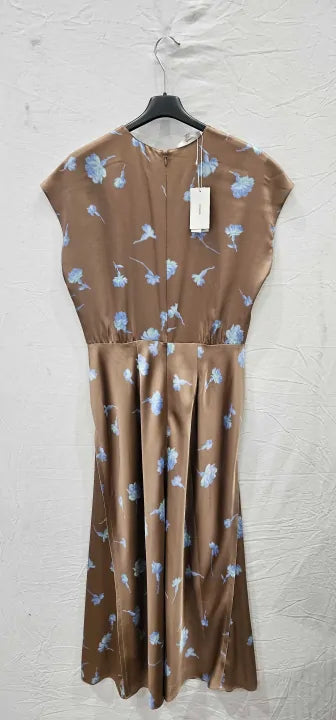 Vince - Champagne Sea Carnation Midi Dress - Cream Size: 8