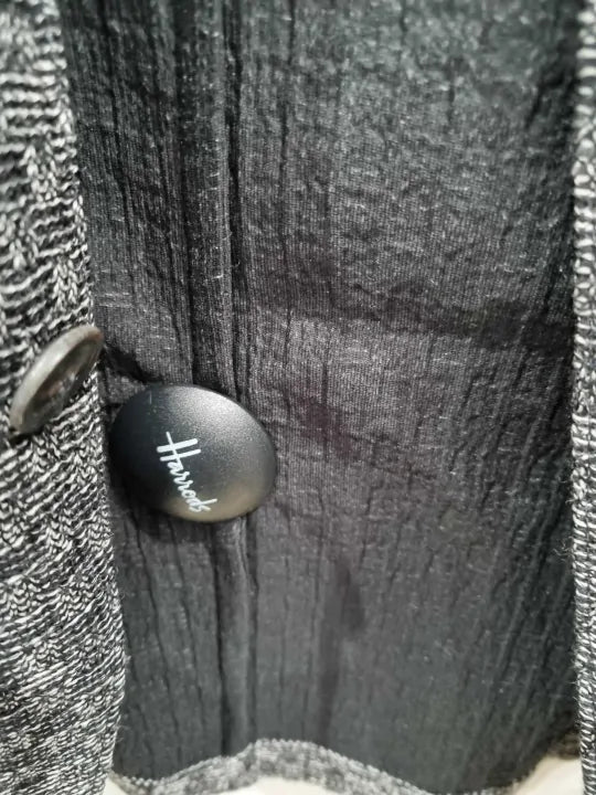 Emporio Armani Grey Textured Wool Blend Blazer Size: 52 R