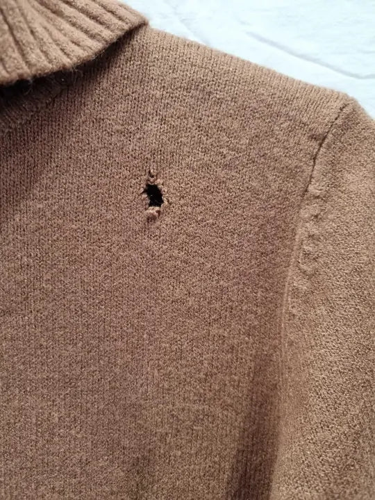 Soft Cashmere Tan Roll Neck Cashmere Blend Dress Size: One Size