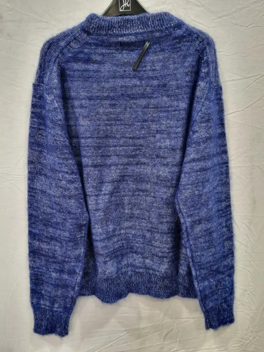 7 For All Mankind Dark Blue Crew Neck Cashmere Blend Jumper Size: Large