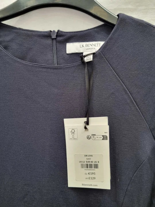 L K Bennett Navy Liya Dress Size: Uk 12