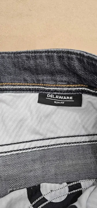 Wash Black Delaware Slim Stretch Cotton Jeans Size: 34/32