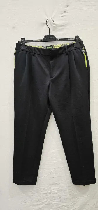 Black Keen Double Pleat Trousers , Black , Size 50 Size: 50