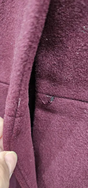 Burgundy Catilin Wool Cashmere Blend Coat Size: Uk 8